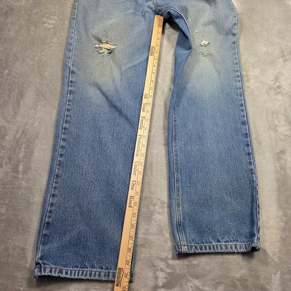 Guide Gear Mens Jeans 36x32 Distressed Denim Relaxed Fit Chore Workwear Grunge - Picture 4 of 7